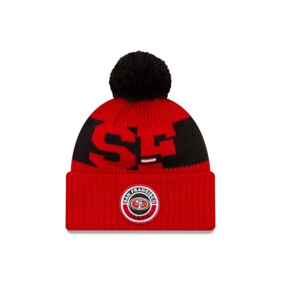 Black San Francisco 49ers Hat - New Era NFL Alternate Cold Weather Sport Knit Beanie USA8940325